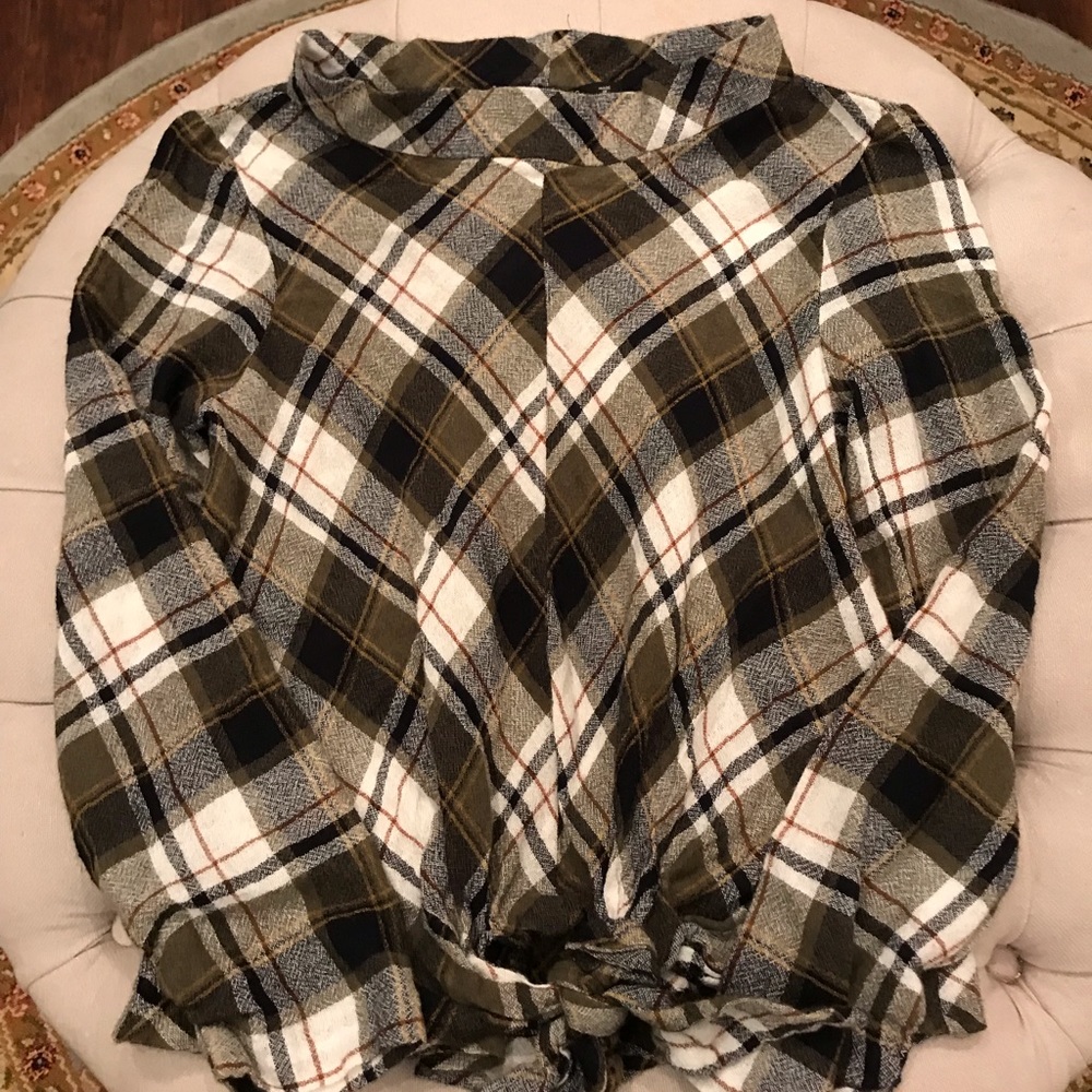 Zara plaid top